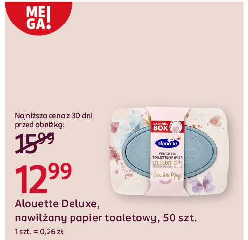 Papier toaletowy nawilżany Alouette promocja w Rossmann