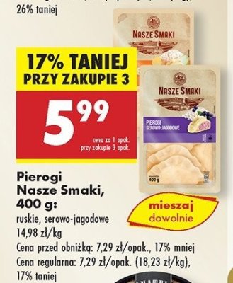 Pierogi ruskie Nasze smaki (Biedronka) promocja