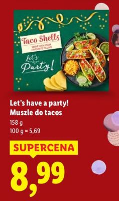 Muszle do tacos Let's have a party! promocja w Lidl