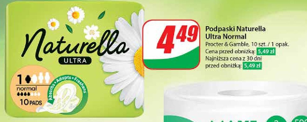 Podpaski normal Naturella ultra promocja w Dino