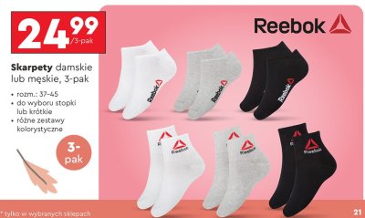 Skarpety męskie 3-pak Reebok promocja w Biedronka