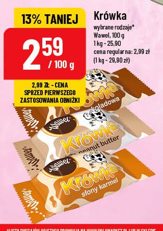 Cukierki Wawel krówka czekoladowa promocja