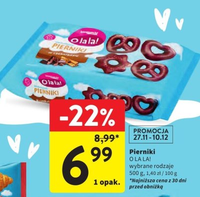 Pierniki O LA LA! wybrane rodzaje promocja w Intermarche