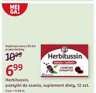 Tabletki do ssania kaszel i gardło czarny bez i eukaliptus Herbitussin promocja