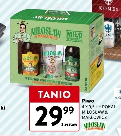 Zestaw piw makłowicz + szklanka Miłosław zestaw promocja