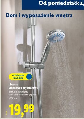 Słuchawka prysznicowa  promocja w Lidl