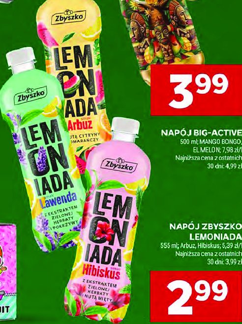 Lemoniada hibiskus ZBYSZKO LEMONIADA Zbyszko (napoje) promocja