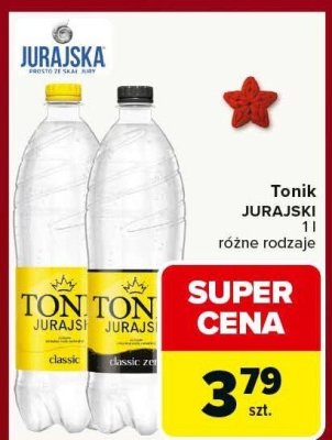Tonik JURAJSKA różne rodzaje 1l promocja w Carrefour