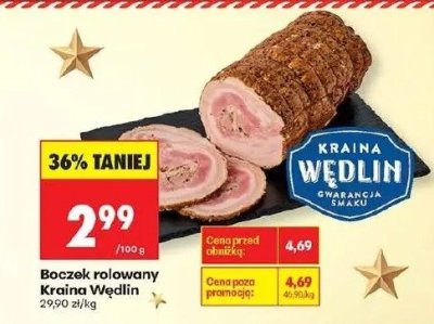 Boczek rolowany Kraina Wędlin promocja w Biedronka