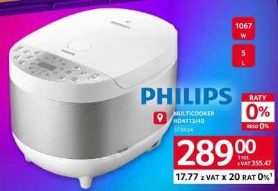 Multicooker Philips MULTICOOKER HD4713/40 promocja w Selgros