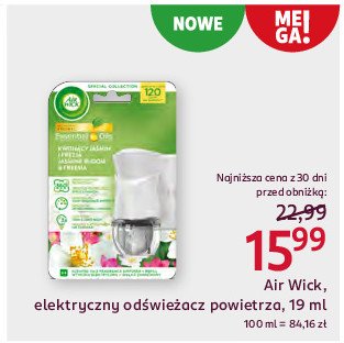 Urządzenie + wkład kwitnący jaśmin i frezja Air wick electric essential oils promocja w Rossmann