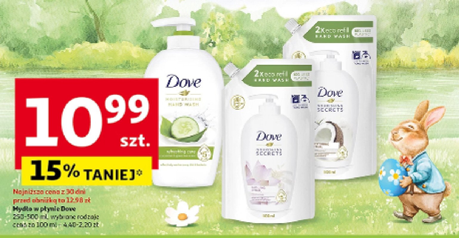 Mydło w płynie cucumber and green tea scent Dove caring hand wash promocja