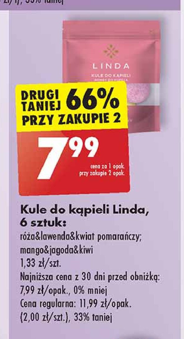 Kule do kąpieli róża-lawenda-kwiat pomarańczy Linda promocja