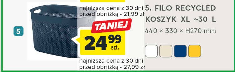 Koszyk filo 30 l Curver promocja