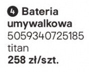 Bateria umywalkowa titan promocja w Castorama