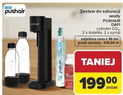 Zestaw do saturacji wody PUSHAIR DAFI promocja w Carrefour