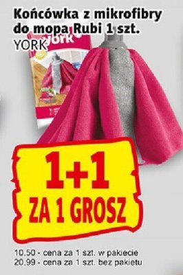 Końcówka z mikrofibry do mopa Rubi York 1 szt. promocja w Prim Market