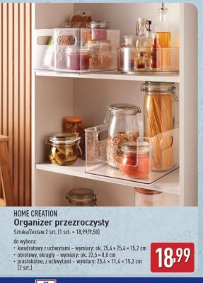Organizer przezroczysty 25.4 x 25.4 x 15.2 cm Home creation promocja
