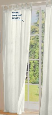 Komplet 2 zasłon z lnem i bawełną 135 × 240 cm  promocja w Lidl