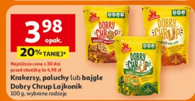 Krakersy, paluchy lub bajgle Dobry Chrup Lajkonik promocja w Auchan