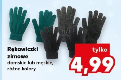 Rękawiczki zimowe damskie lub męskie promocja w Kaufland