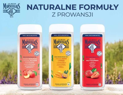 Żel pod prysznic Le Petit Marseillais Organic Wild Strawberry 400ml promocja w Biedronka