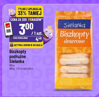 Biszkopty podłużne 180g promocja w POLOmarket