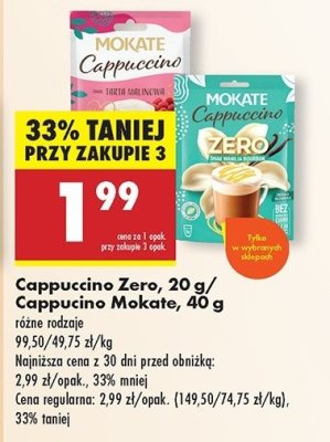 Cappuccino zero wanilia bourbon Mokate cappuccino promocja