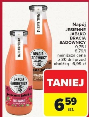 Napój Bracia Sadownicy Jesienne jabłko 0,75l promocja w Carrefour Market