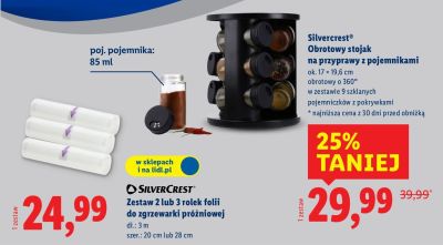 Obrotowy stojak na przyprawy z pojemnikami Silvercrest promocja w Lidl