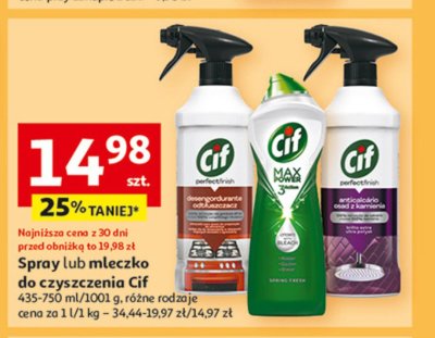 Spray osad z kamienia Cif perfect finish promocja