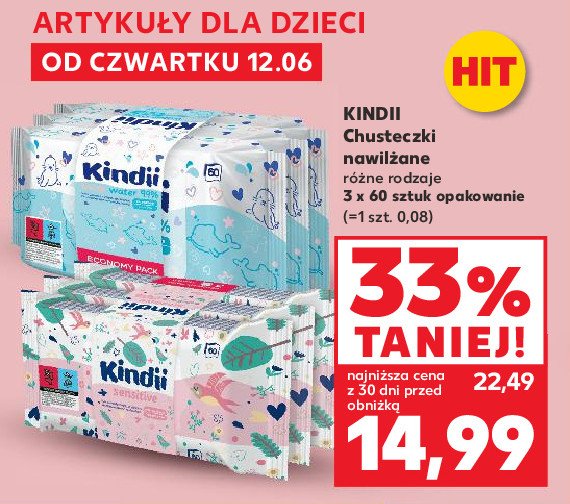 Chusteczki wilgotne pure Cleanic kindii promocja