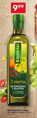 Olej Kujawski 3 ziarna do smażenia i sałatek 750 ml promocja w LEWIATAN
