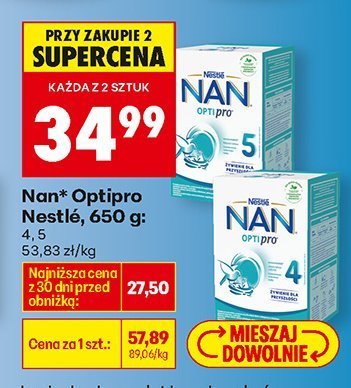 Mleko Nan Optipro Nestlé, 650 g: 5 promocja w Biedronka