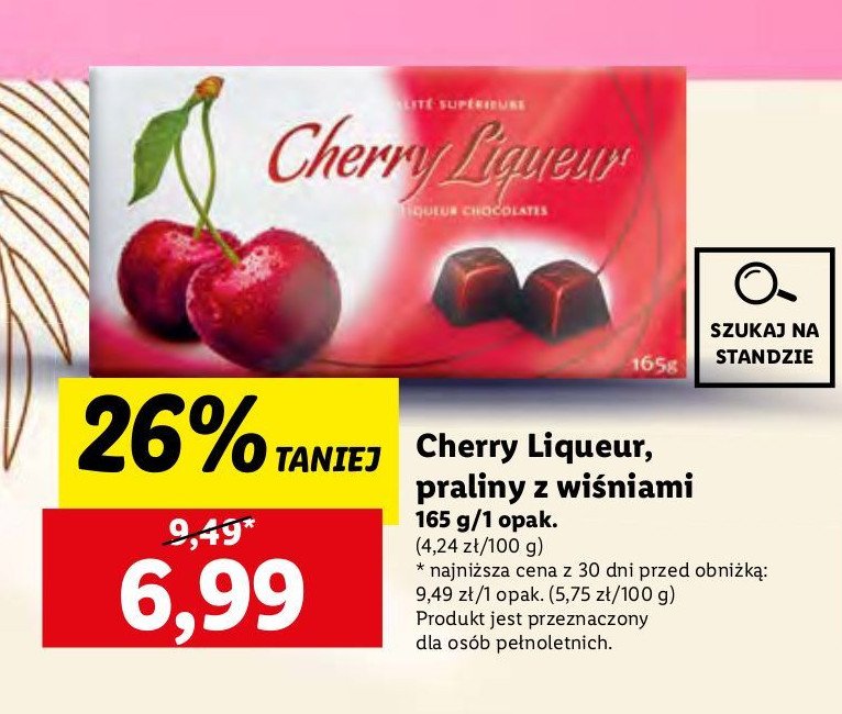 Praliny cherry liqueur promocja