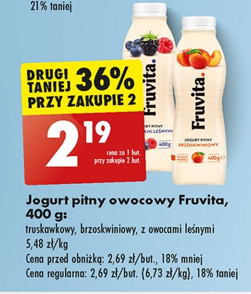 Jogurt brzoskwinowy Fruvita promocja