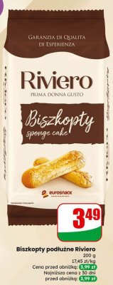 Biszkopty podłużne Riviero promocja w Dino
