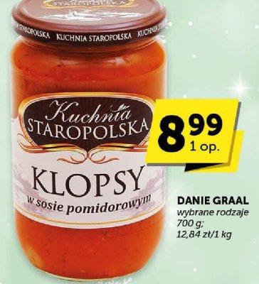 Danie Graal klopsy w sosie pomidorowym wybrane rodzaje promocja w Groszek