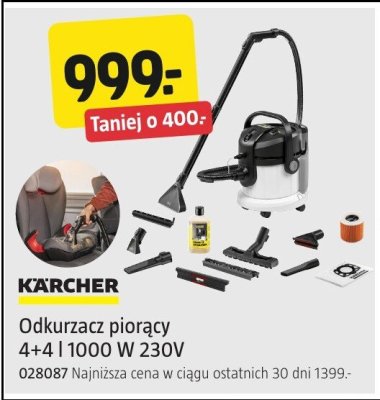 Odkurzacz piorący KARCHER 4+4 l 1000 W 230V promocja w Jula