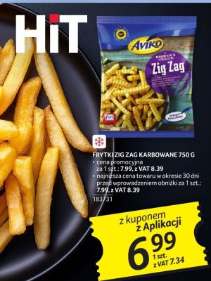 Frytki zig zag karbowane Aviko 750 g promocja w Selgros