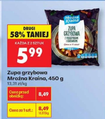 Zupa grzybowa Mrożna Kraina, 450 g promocja w Biedronka