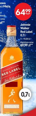 Whisky Johnnie Walker Red Label 0,7l promocja w Żabka