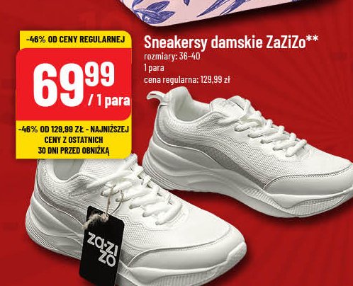 Sneakersy damskie 36-40 ZAZIZO promocja