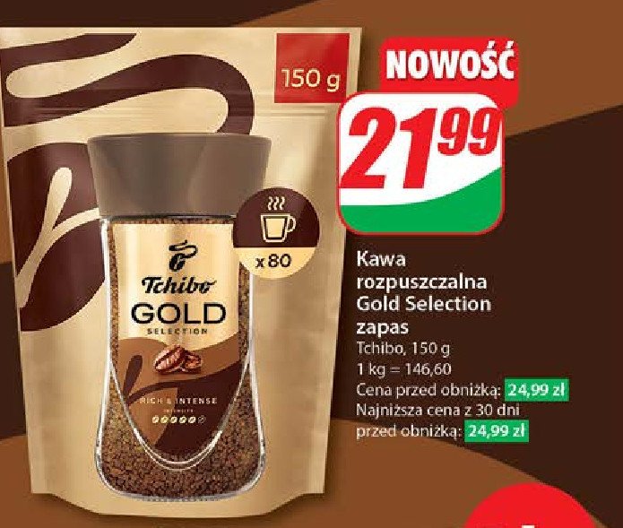 Kawa zapas Tchibo gold selection Tchibo cafe promocja w Dino