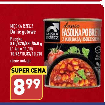 Fasolka po bretońsku z kiełbasą i boczkiem Stoczek męska rzecz promocja