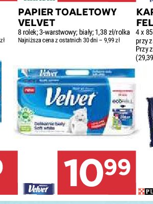 Papier toaletowy biały Velvet promocja