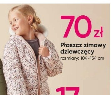 P艂aszcz zimowy dziewcz臋cy 104-134 promocja