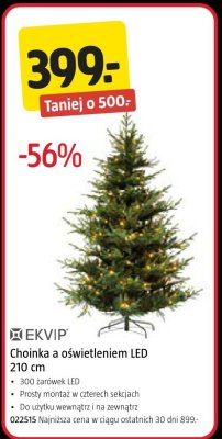 Choinka z oświetleniem LED EKVIP 210 cm promocja w Jula