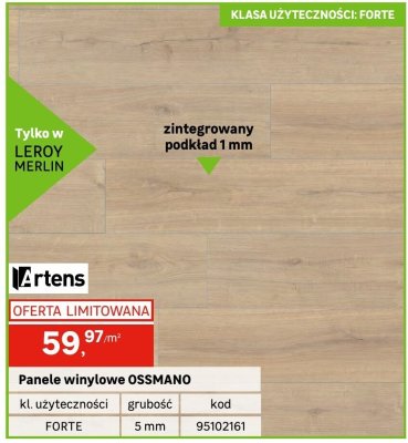 Panele winylowe OSSMANO promocja w Leroy Merlin