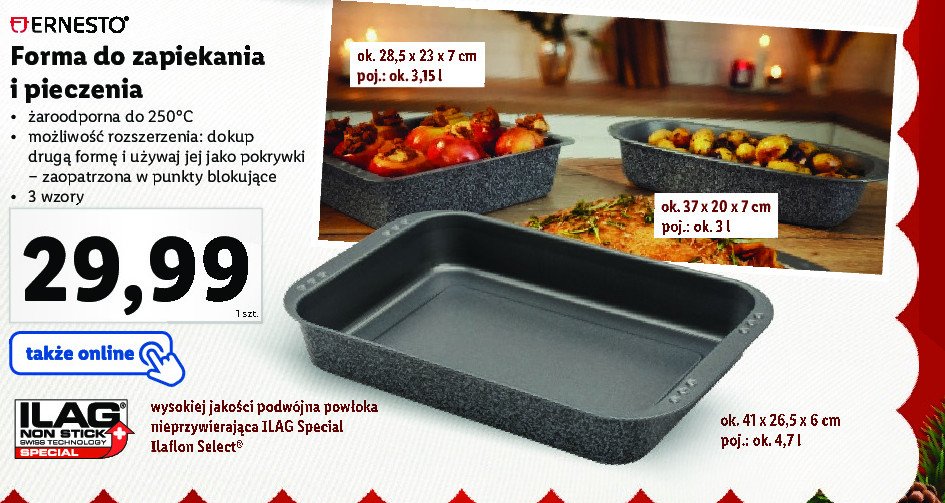 Forma do pieczenia 28.5 x 23 x 7 cm Ernesto promocja